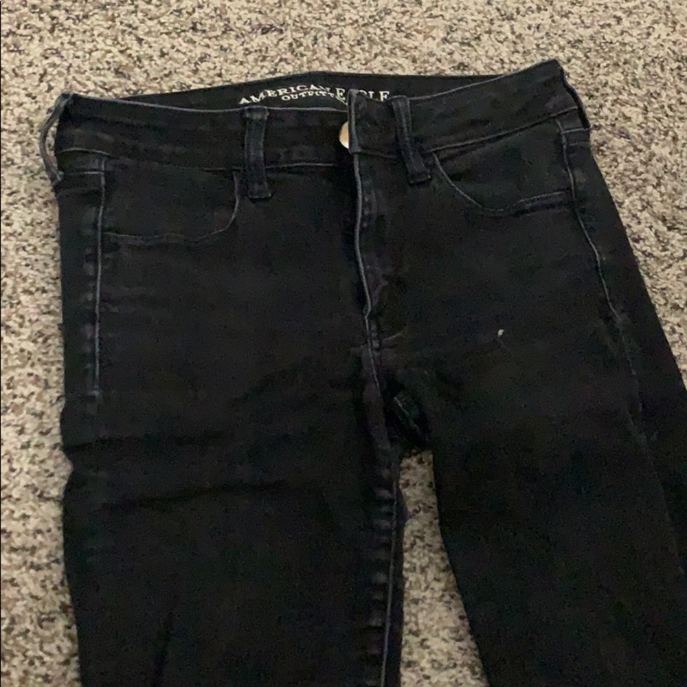 Black American Eagle Skinny Jeans